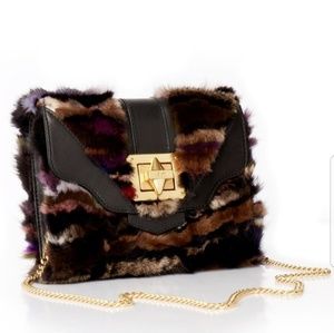 EMM KUO Augustin Multicolor Mink Crossbody Bag